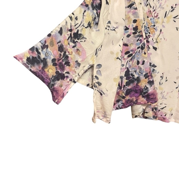 Love Stitch floral print top -wide straps-Side Ties-Size Small-Square neckline - Picture 2 of 9